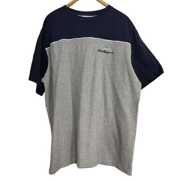 Disney World Mens Waffle Knit Color Block Short Sleeve Shirt XL - Picture 1 of 4